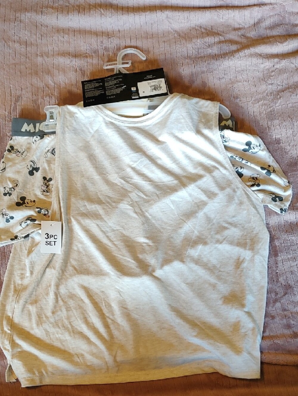 Disney Girls' Mickey Mouse 3-Piece Top Set - White, Black & Pink - Picture 3 of 4